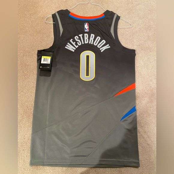 SOLD-NEW Nike NBA OKC Thunder Russell Westbrook Basketball Jersey - Mens Sz S 40 - Picture 2 of 10